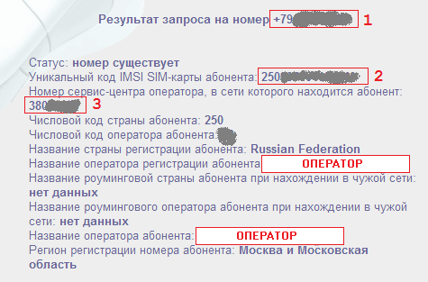 Результат работы сервиса выдачи данных о любом мобильном абоненте с точностью до мобильного коммутатора Результат работы сервиса выдачи данных о любом мобильном абоненте с точностью до мобильного коммутатора
